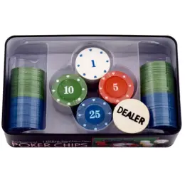 Professional Poker Chips Set Box Open